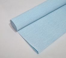 Гофрированная бумага. Цвет бледно голубой. Ширина 50 см, длина 250 см.