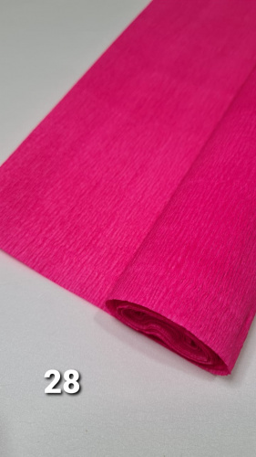 Гофрированная бумага. Номер 28. Цвет ярко- розовый Ширина 50 см длина 250 см.