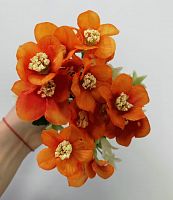 Цветы искусственные оранжевые. Упаковка 2 шт.