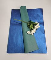 Бумага флористическая дизайнерская. Цвет темно- синий. С тиснением, рисунок розы. Упаковка 20 шт. Размер листа 50*70 см.