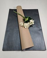 Бумага флористическая дизайнерская. Цвет чёрный. С тиснением, рисунок розы. Упаковка 20 шт. Размер листа 50*70 см.