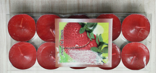 свечи чайные 10 шт красные