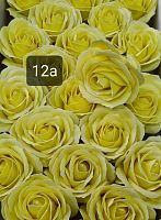 Мыльные розы 5 слоёв.  Номер 12а. Жёлтый. Бутон 7*7 см.