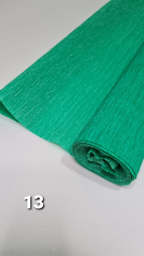 Гофрированная бумага. Номер 13. Цвет бирюзовый Ширина 50 см длина 250 см.