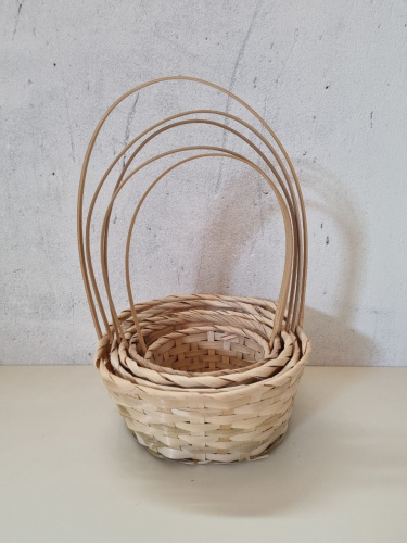 Набор флористических плетёных корзин 5в1. Из природного материала.  фото 2