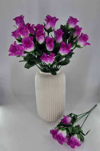 Букет роз "сиреневый",  высота 30 см, 5 голов, ткань. Упаковка 2 шт