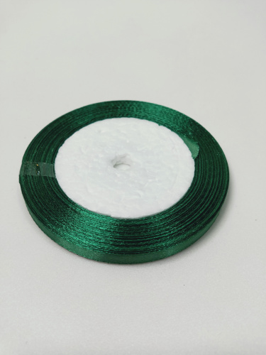 Лента атласная 0,6см 25 ярдов "Темно-зеленая"