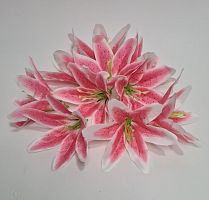 Искусственные цветы. Лилия розовая. Упаковка 10 шт.