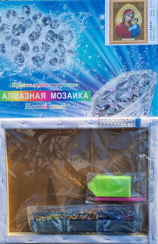 Алмазная мозаика на подрамнике. Православная. Арт.73561 Измерения 27*33 см. фото 2
