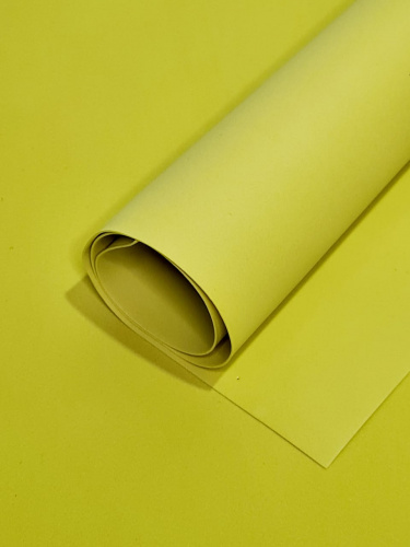 Фоамиран 1 мм 50*50 см. Цвет лимонный.  Упаковка 10 листов.