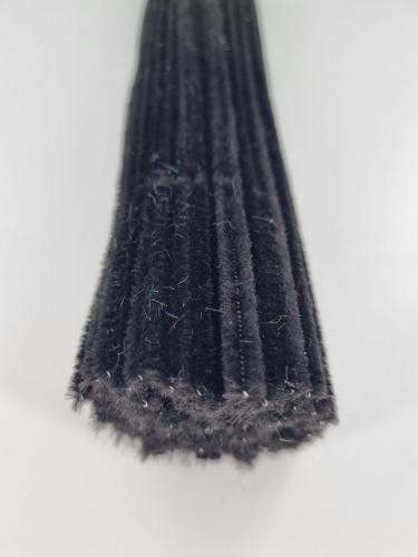 Синельная проволока черная. Размер: длина 30 см объем 5мм. фото 2