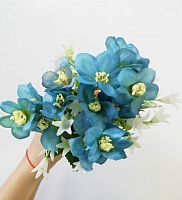 Цветы искусственные Синие. Упаковка 2 шт.