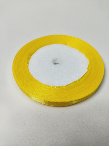 Лента атласная 0,6см 25 ярдов "Желтая"