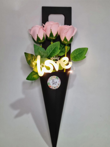 Уголок бумажный флористический. Цвет черный. Упаковка 10 шт. фото 2