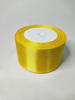 Лента атласная 4см 25 ярдов "Желтая"