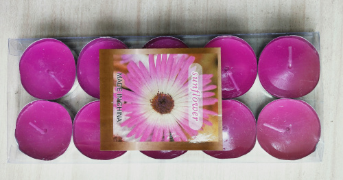 свечи чайные 10 шт фиолетовые