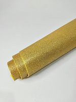 Фоамиран 2мм глиттерный яркое золото размер 40*60 уп-10листов