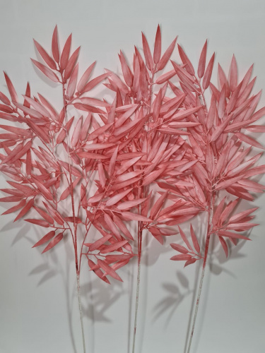 Флористическая трава. Ветки бамбука. Упаковка 3 шт.Высота 100 см. Цвет красный.