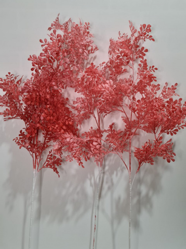 Флористическая трава. Искусственные ветки. Упаковка 3 шт. Высота 100 см. Цвет красный.