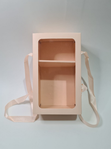 Коробка трансформер . Цвет персик. Размер  25*15*9 см.