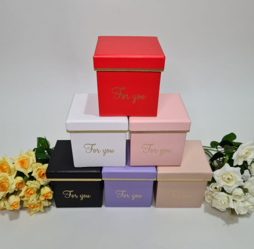 Коробки квадратные мини. Набор 6 шт микс.