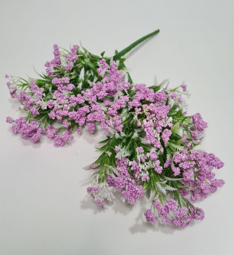 Искусственная травка. Набор 2 букета. Кашка цветок. Цвет сиреневый.