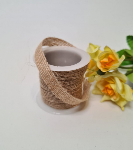 Тесьма декоративная.  Тёмный лен. Намотка 1,5 м.