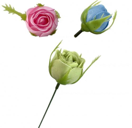 Роза бутон 3 см. Цвет розовый фото 2