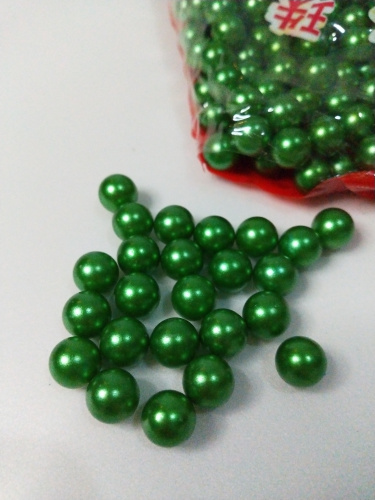 жемчуг #6 зеленый без дырки 0,5кг