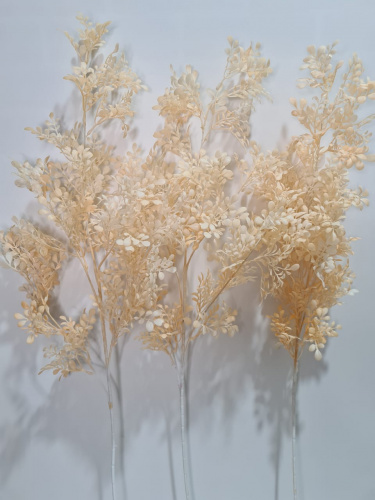 Флористическая трава. Искусственные ветки. Упаковка 3 шт. Высота 100 см. Цвет бежевый.