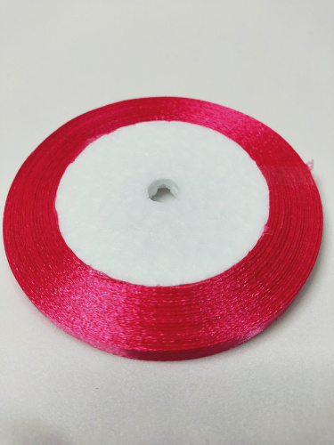 Лента атласная 0,6см 25 ярдов "Малиновая"