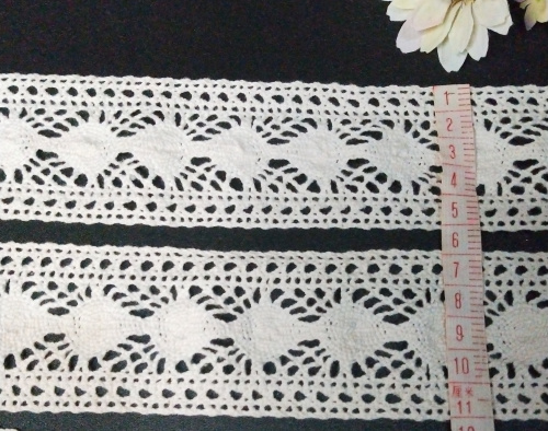 кружево льняное 5.1 см бежевый 10 ярдов