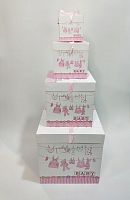 Набор раскладных коробок 4в1. Baby розовый