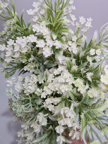 Искусственная травка Фацелия. Упаковка 2 шт. Цвет белый. фото 2