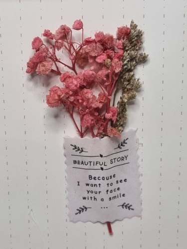 Набор коробок 3в1. С мини букетом из сухоцветов. Цвет розовый.  Материал плотный картон. фото 4