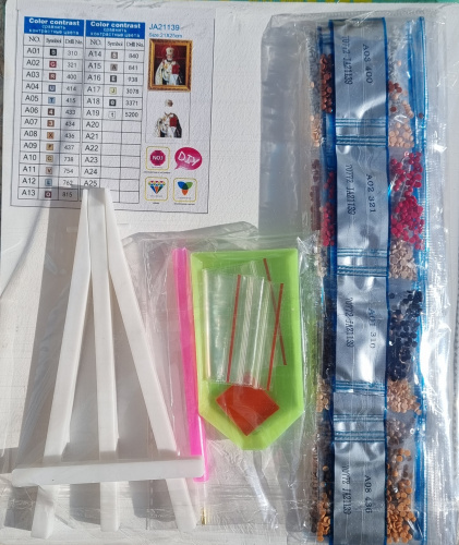 Алмазная мозаика 21*25 см на подставке. JA211339 фото 2