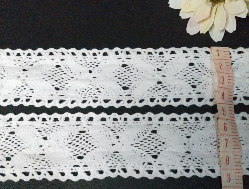 кружево льняное 4 см белый 10 ярдов