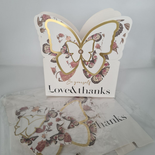 кашпо с бабочками. Цвет бежевый. 2 шт фото 3