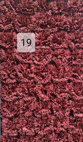 Декоративные цветы Гвоздика. Цвет коричнево-малиновый. Номер 19. Упаковка 50 шт.