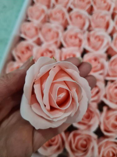 Декоративные розы 3-х слойные. Номер №43 Бутон 5 см. Искусственные фото 2
