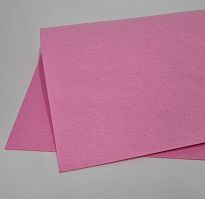 Фетр 2 мм. Цвет розовый. Размер 40*60 см. Упаковка 10 листов.
