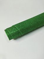 Фоамиран 2мм глиттерный зелёный  размер 40*60 уп-10листов