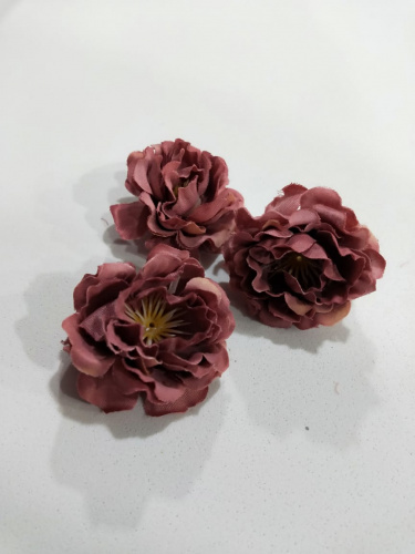 Пионовидная роза №3. Ткань 5 см. Упаковка 10 шт