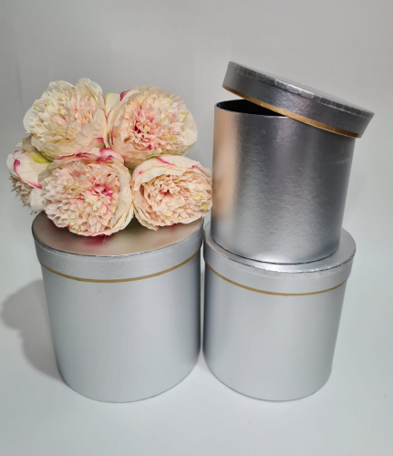 Набор коробок 3в1. Фольга серебро.