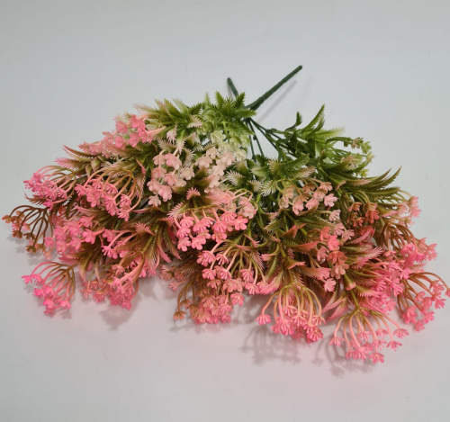 Искусственная травка Фацелия. Упаковка 2 шт. Цвет розовый.