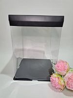 Коробка трансформер. Пластиковая стенка, дно и крышка картон.