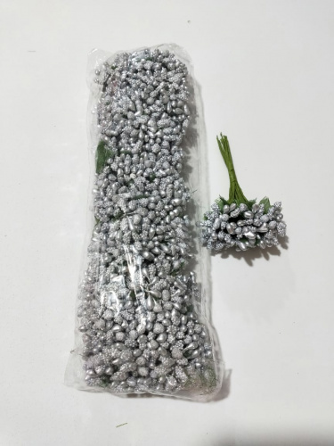 Тычинки серебро. Уп-12 шт.