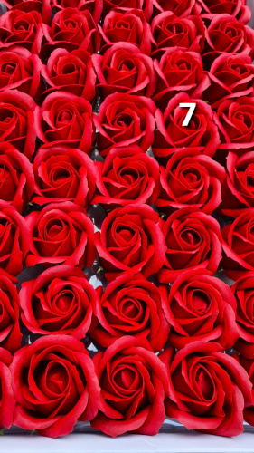 Декоративные розы 3-х слойные. Номер №7 Бутон 5 см.