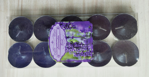 свечи чайные 10 шт синие