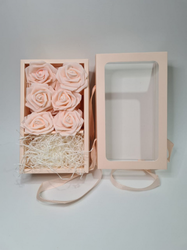 Коробка трансформер . Цвет персик. Размер  25*15*9 см. фото 2